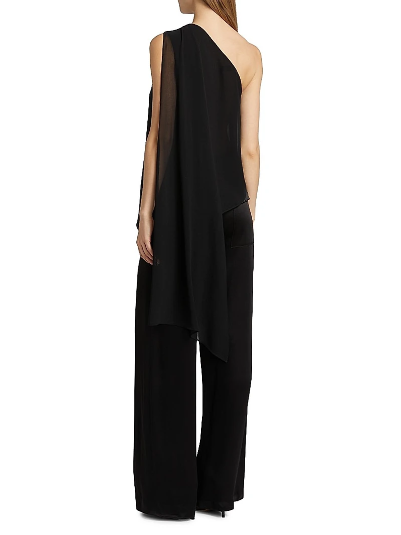 Georgette One-Shoulder Top