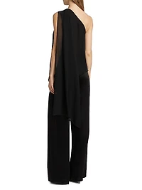 Georgette One-Shoulder Top