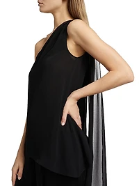 Georgette One-Shoulder Top