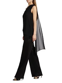 Georgette One-Shoulder Top