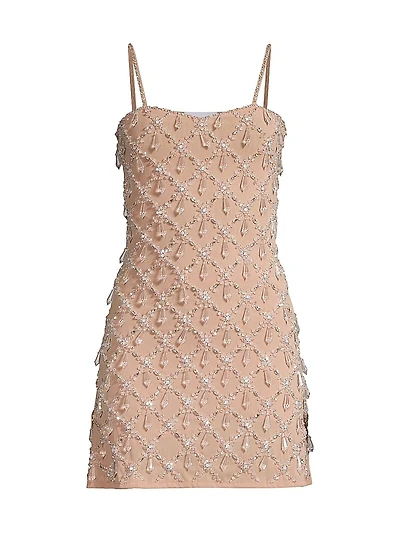 Arabella Hand-Beaded Minidress