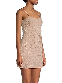 Arabella Hand-Beaded Minidress