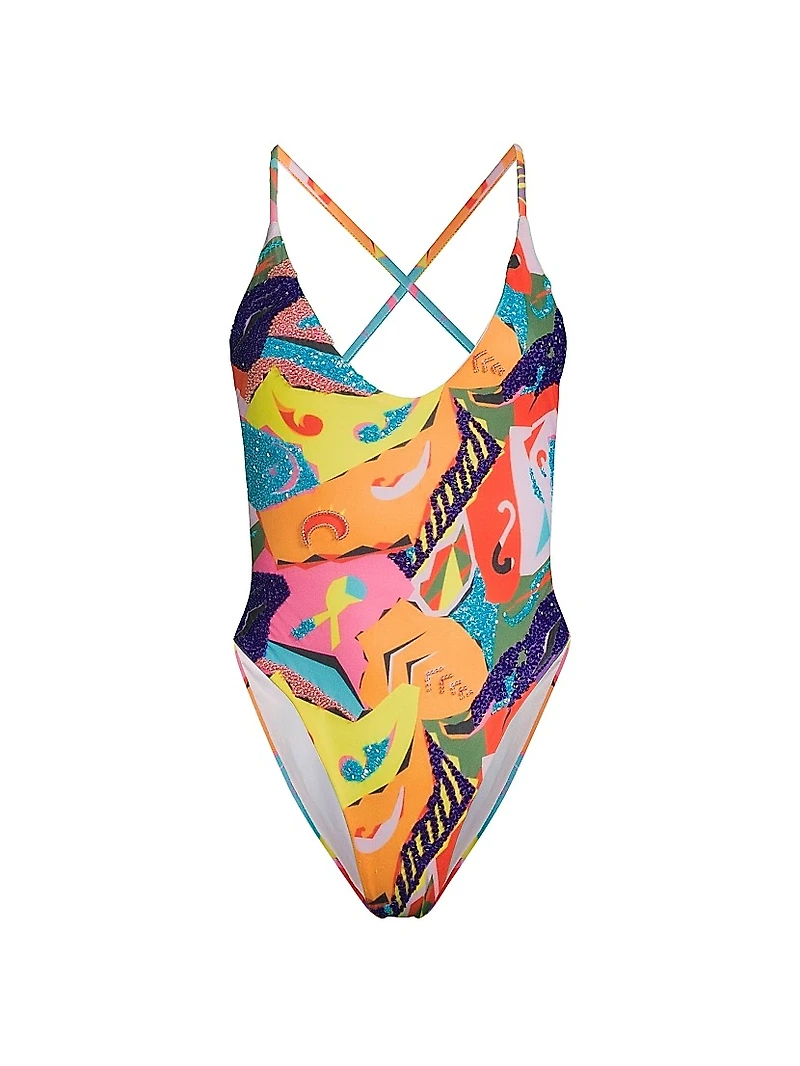 Boston Isabella Hand-Beaded One-Piece Swimsuit