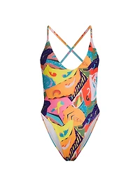 Boston Isabella Hand-Beaded One-Piece Swimsuit