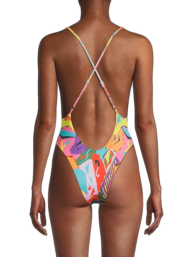 Boston Isabella Hand-Beaded One-Piece Swimsuit
