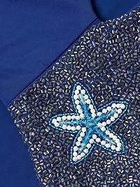 Starfish Embroidered One-Piece Swimsuit