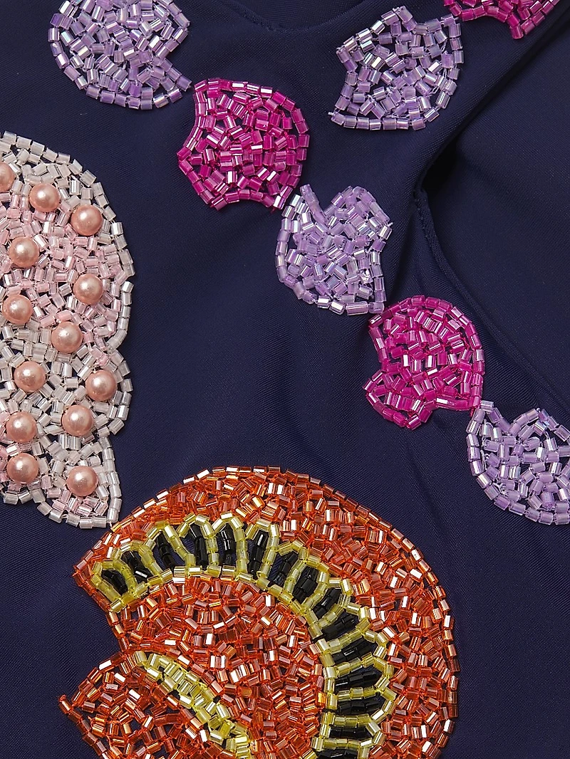 New York Embellished Crop Top