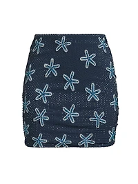 Starfish Embroidered Miniskirt