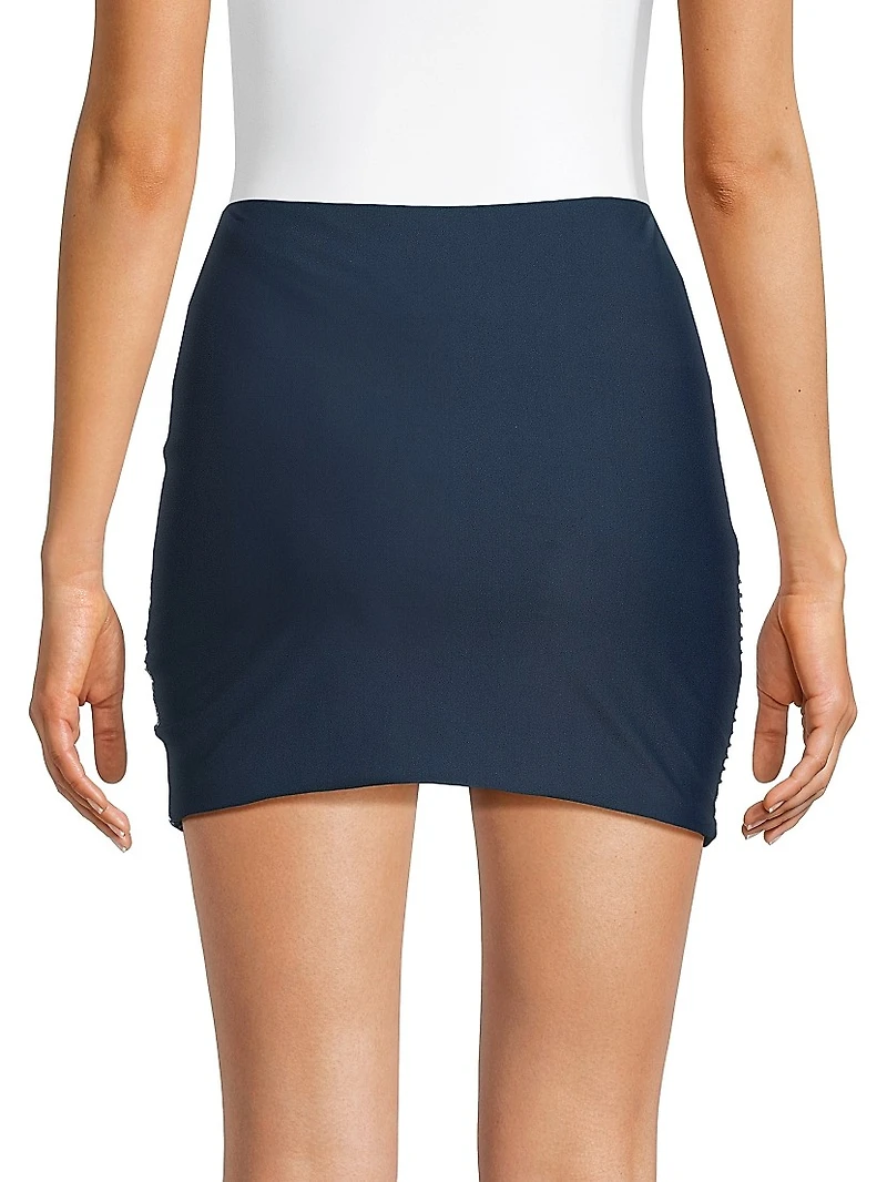 Starfish Embroidered Miniskirt