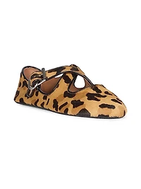 Criss-Cross Leather Ballet Flats