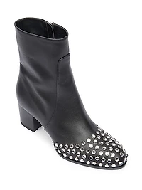 Low 60MM Embellished Leather Ankle Boots