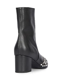 Low 60MM Embellished Leather Ankle Boots