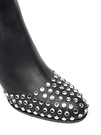 Low 60MM Embellished Leather Ankle Boots
