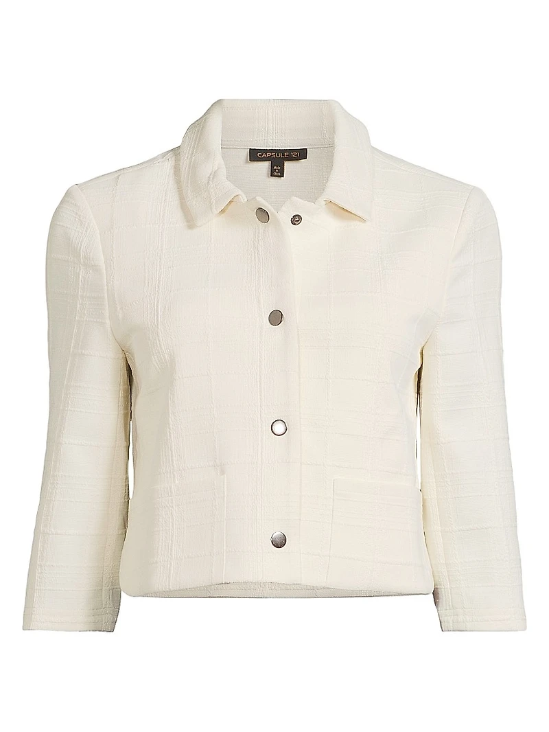 The Cavendish Plaid Crop Jacket