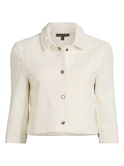 The Cavendish Plaid Crop Jacket