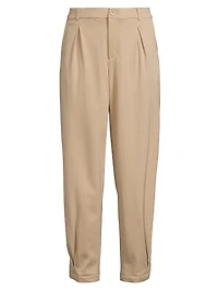 The San Marco Pleat-Front Ankle Pants