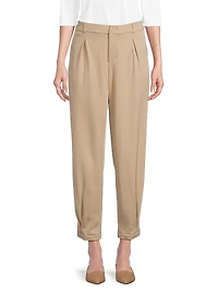 The San Marco Pleat-Front Ankle Pants