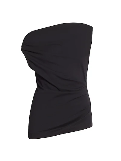 Cotton Asymmetric Off-The-Shoulder Top