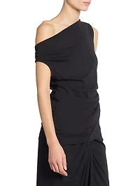 Cotton Asymmetric Off-The-Shoulder Top