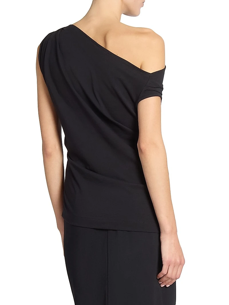 Cotton Asymmetric Off-The-Shoulder Top