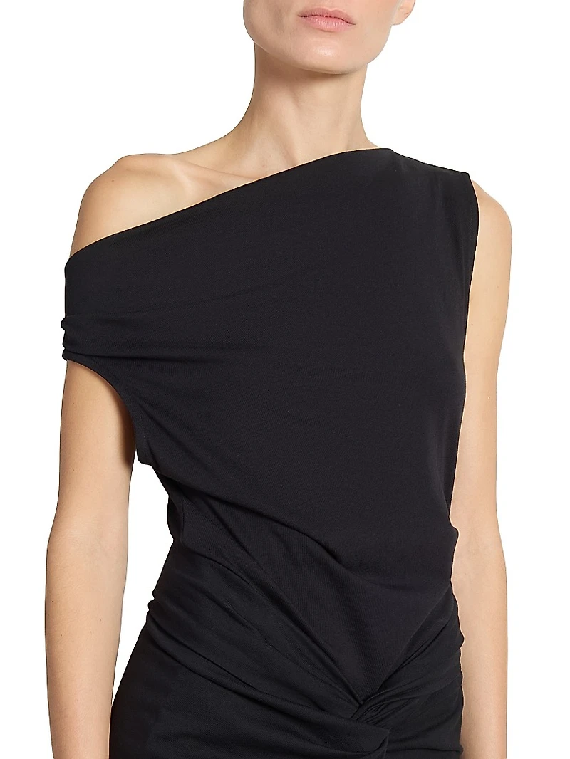Cotton Asymmetric Off-The-Shoulder Top
