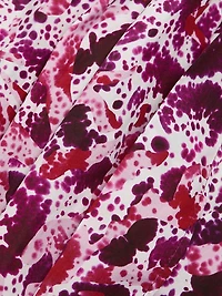 Camiel Printed Draped Cotton Blouse