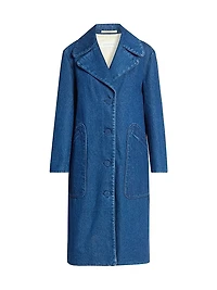 Washed Cotton Denim Coat