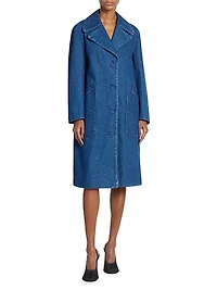 Washed Cotton Denim Coat