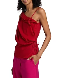 Ciska Silk Asymmetrical Top
