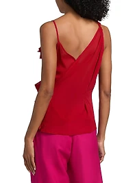 Ciska Silk Asymmetrical Top