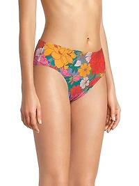 Classic Zinnia Fields Mid-Rise Bikini Bottoms