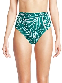 Isle of Palms High-Leg High-Rise Bikini Bottoms