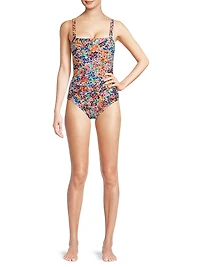 Jori Painted Petals One-Piece Swimsuit