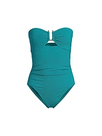 Juliette Metallic Piqué One-Piece Swimsuit