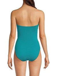 Juliette Metallic Piqué One-Piece Swimsuit