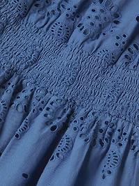 Addyson Embroidered Eyelet Cotton Midi-Dress