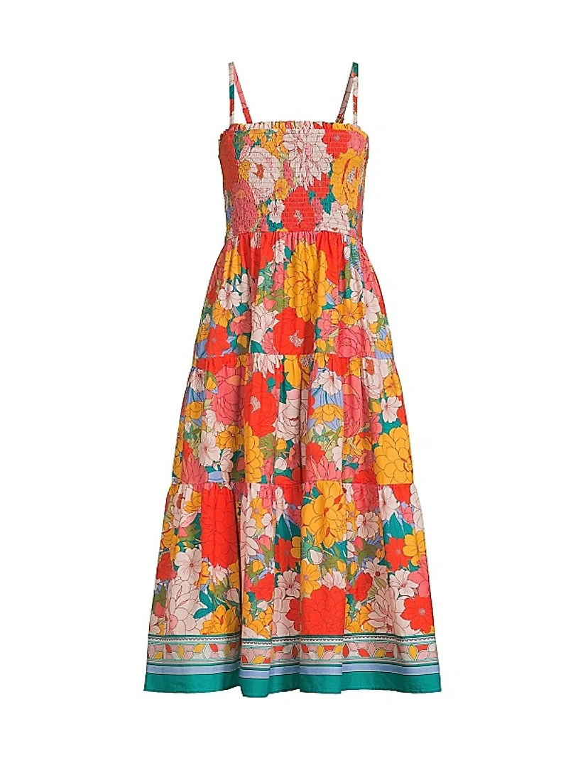 Kristen Zinnia Fields Midi-Dress