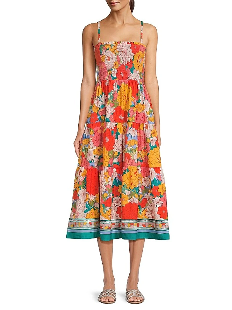 Kristen Zinnia Fields Midi-Dress