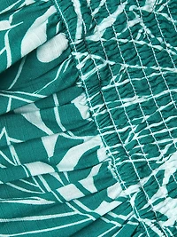 Kristen Palm Tree Print Midi-Dress