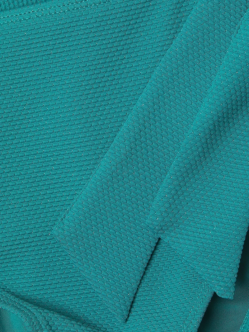 Side-Tie Metallic Picqué High-Waisted Bikini Bottom