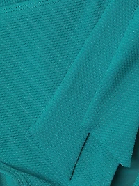 Side-Tie Metallic Picqué High-Waisted Bikini Bottom