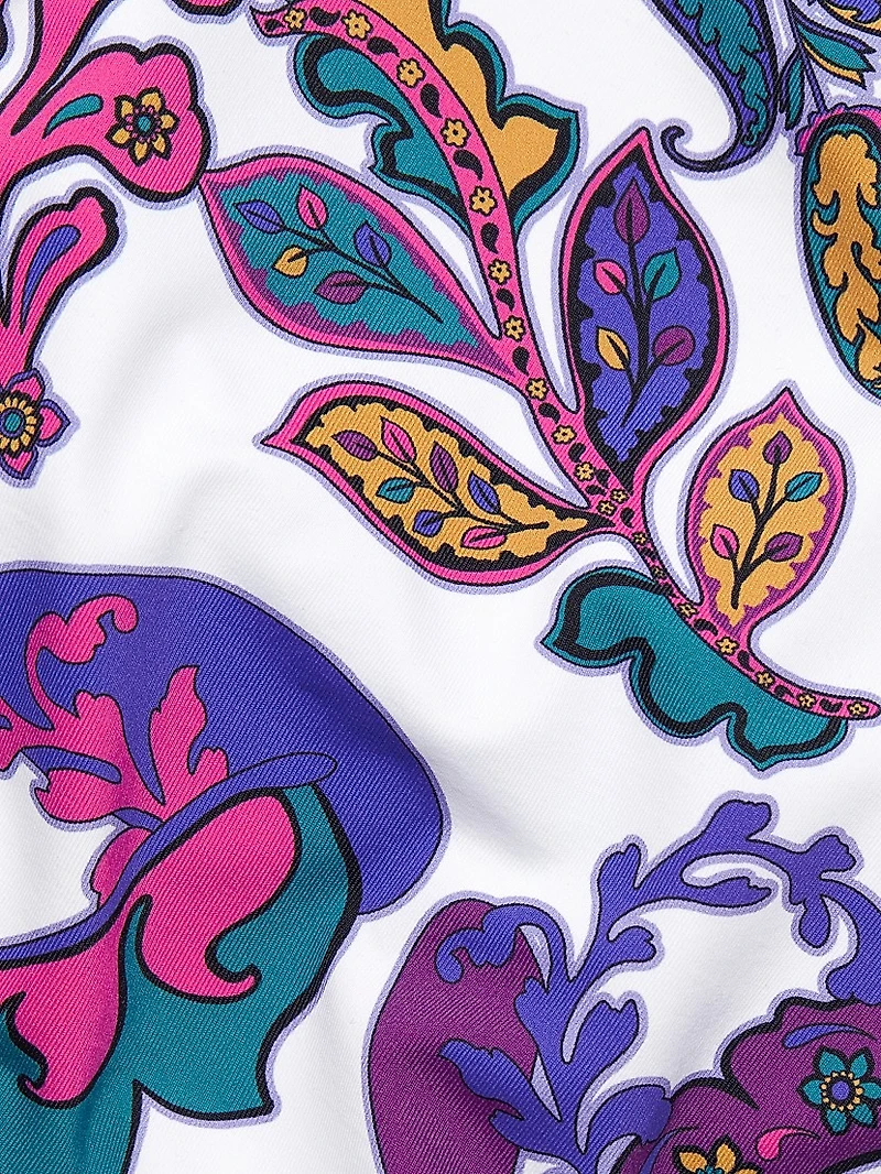 Reversible Paisley Halterneck Ruched Tankini