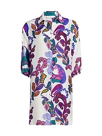 Fatima Paisley Button-Front Shirt