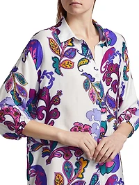 Fatima Paisley Button-Front Shirt