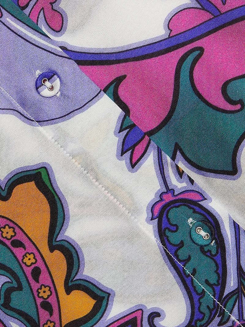 Fatima Paisley Button-Front Shirt