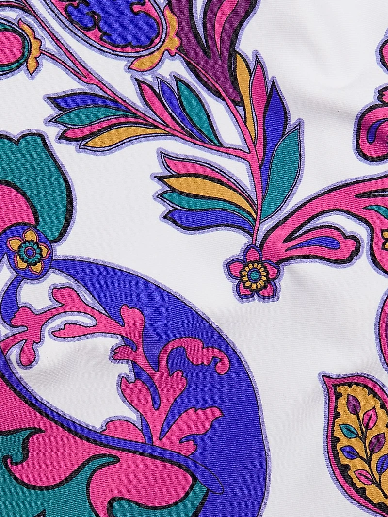 Paisley Reversible Square Neck One-Piece Swimsuit