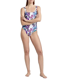 Paisley Reversible Square Neck One-Piece Swimsuit