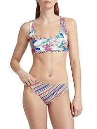 Aldrich Printed Back Ring Bikini Top