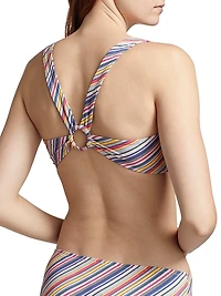 Aldrich Printed Back Ring Bikini Top