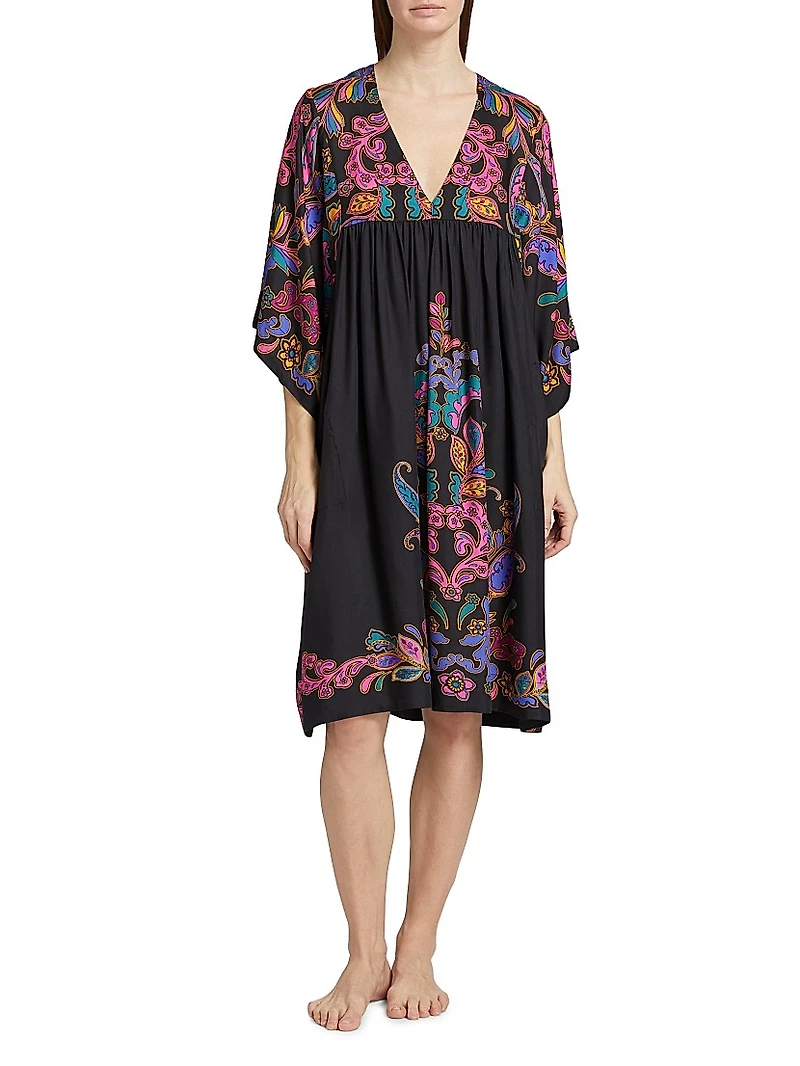 Fatima Paisley Cover-Up Dress